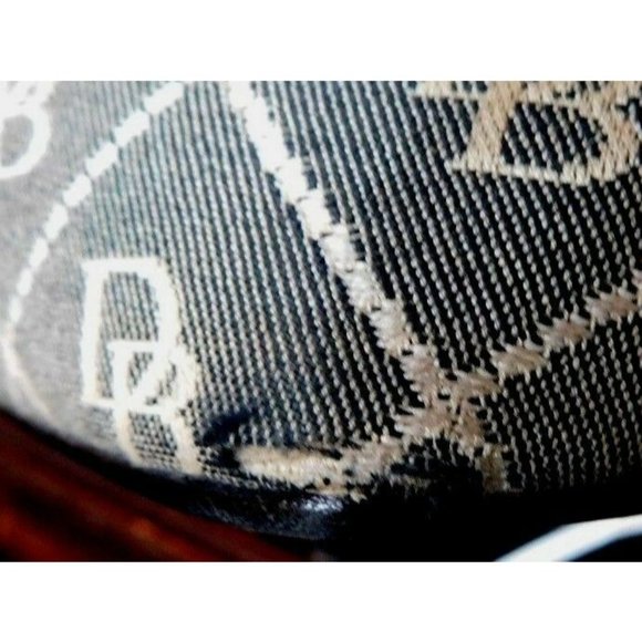 DOONEY BOURKE DB Blue/Gray Canvas Black Leather - Picture 8 of 8